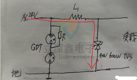 TVS管保護(hù)電路